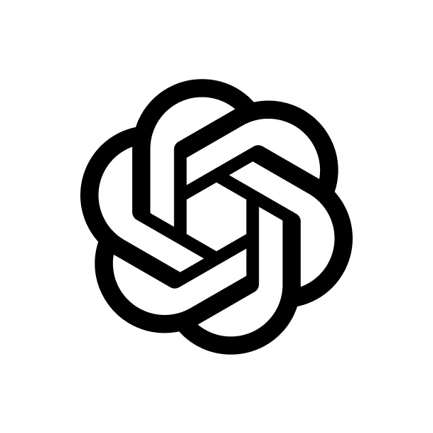 Schwarz-weißes, verschlungenes Knotenmuster-Logo mit modernen, abgerundeten Linien auf weißem Hintergrund.